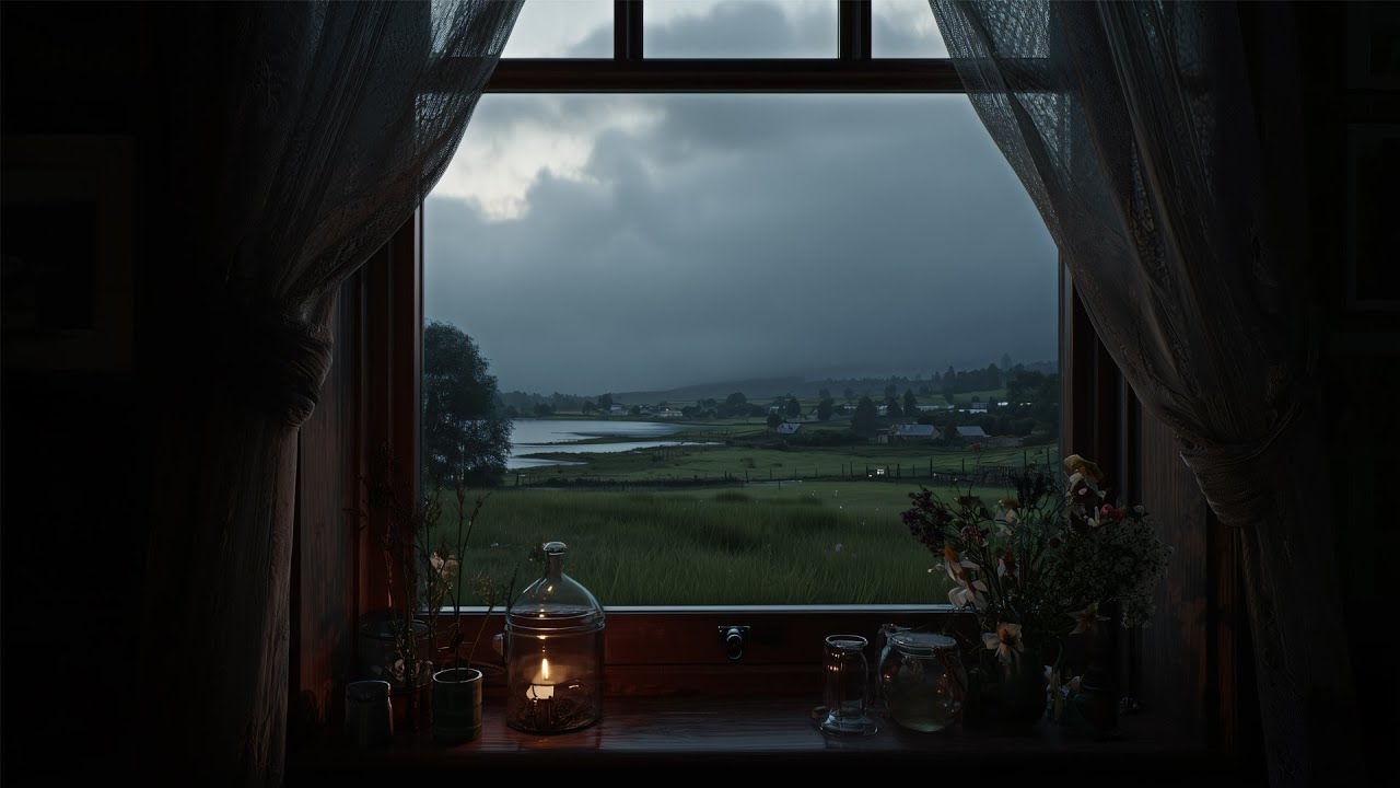 Relaxing Summer Night Rain In Ireland🌧️Calm Rain Ambience For Reading, Sleeping, Etc.