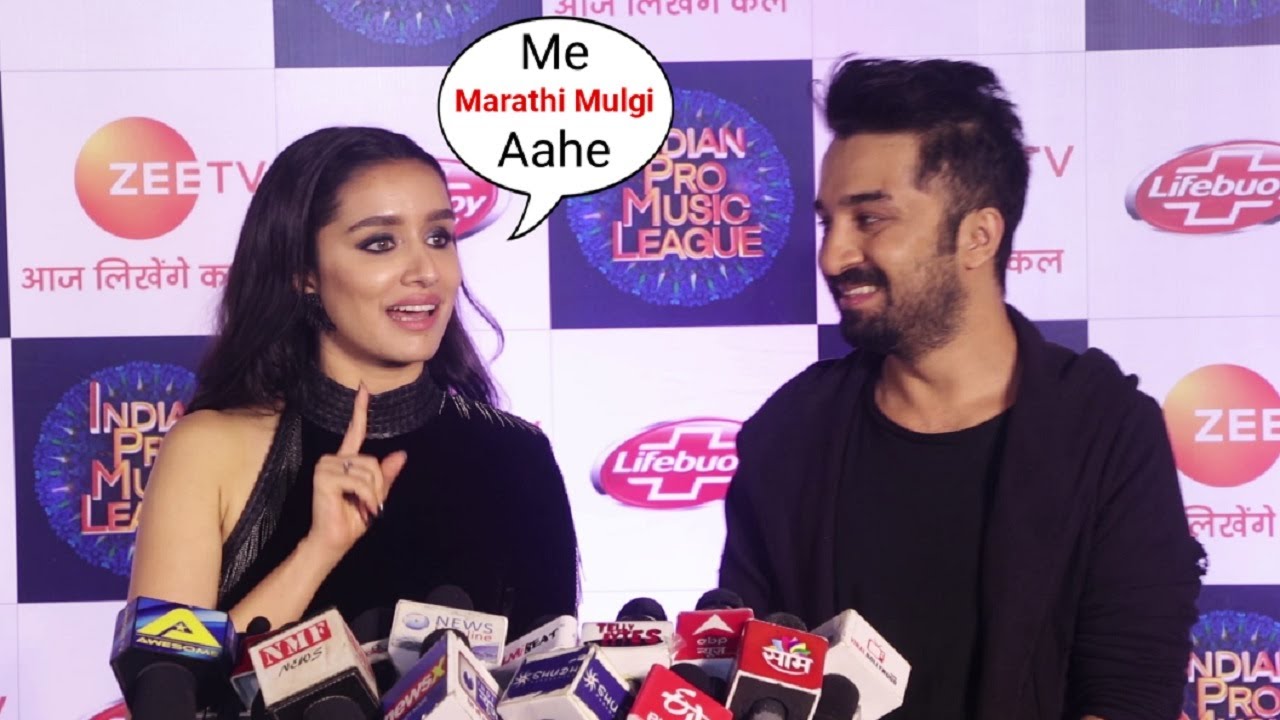 Shraddha Kapoor Non-Stop Marathi Speaking With Brother Siddhanth At Indian Pro Music League Launch