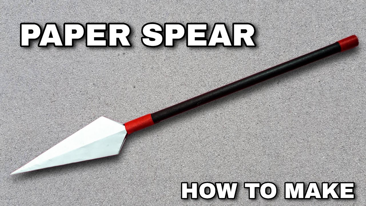 DIY Making a Paper SPEAR - How to Make a Paper Spear - Easy Tutorial