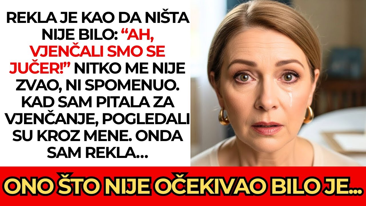Snaha je rekla: “Ah, vjenčali smo se jučer!” 💍 Kad sam pitala za vjenčanje, rekla sam… 😮
