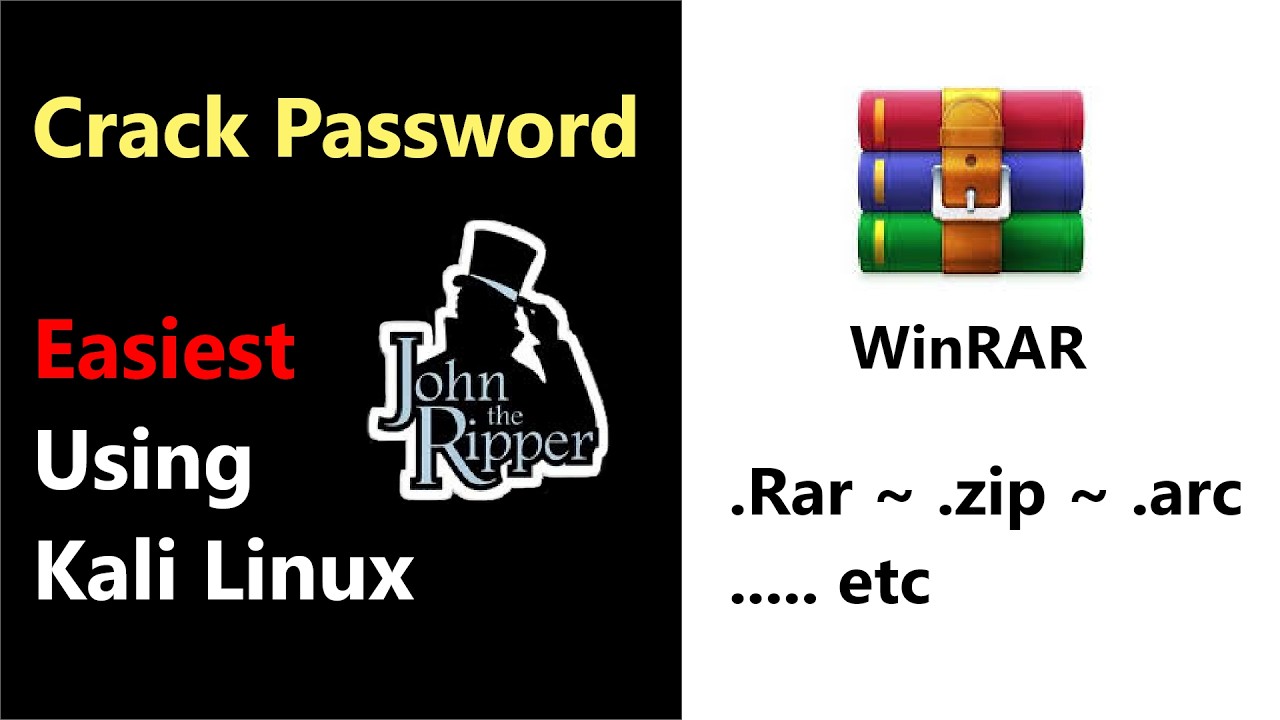 كسر كلمه السر لملفات المضغوطه how to crack password zip files JohnTheRipper