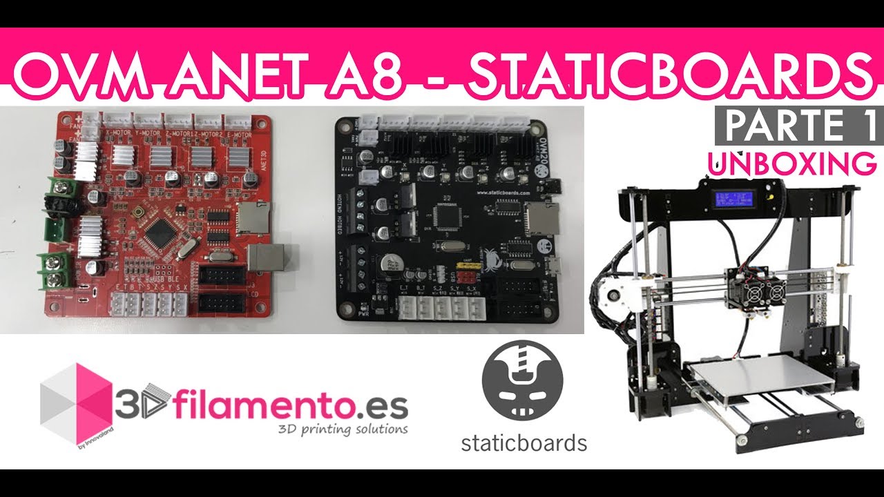 UNBOXING OVM20 ANET A8 by STATICBOARDS | Electrónica de calidad para impresoras 3D
