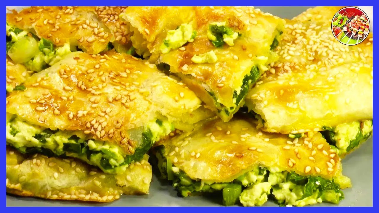 Пирог со шпинатом и адыгейским сыром | Быстрый и вкусный!