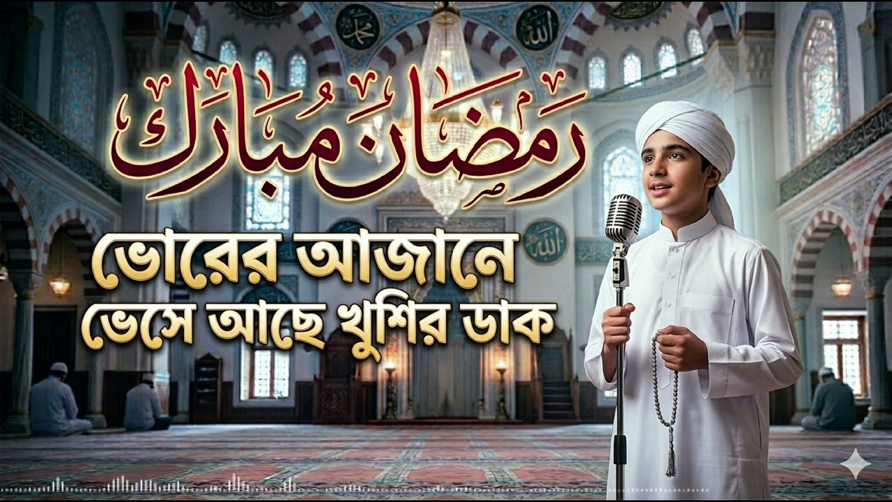 হৃদয় জুড়ানো নতুন রমজানের গজল - ভোরের আযানে ভেসে আছে খুশির ডাক | New Islamic Song 2026