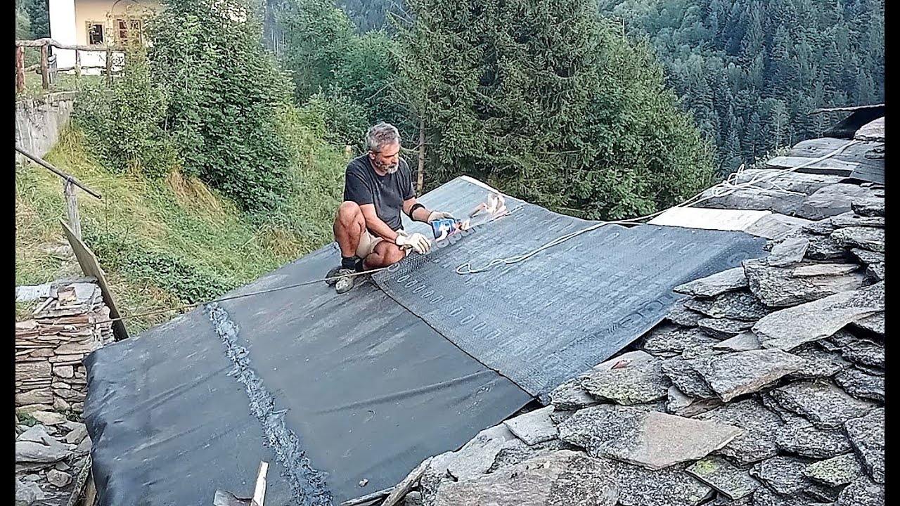 Ristrutturazione Tetto in Pietra - Impermeabilizzazione Tetto - Baita in Montagna n.8