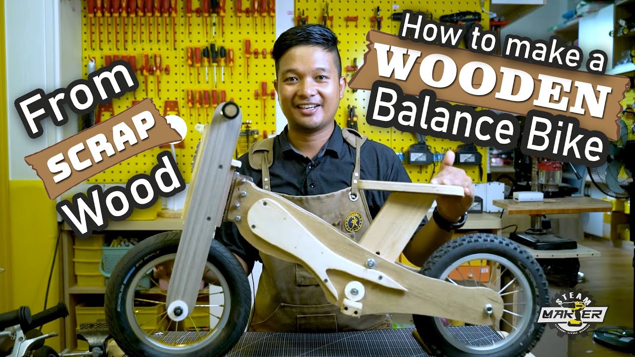 How to make a wooden balance bike from scrap wood - DIY wooden Balance bike