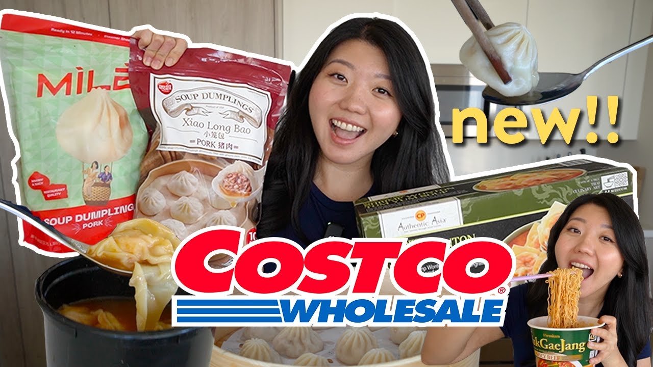 COSTCO ASIAN FOOD HAUL! Trying NEW Asian Food at Costco 2025 (ramen, soup dumplings, boba & more)