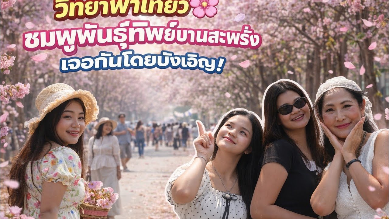 ดอกชมพูพันธุ์ทิพย์บานสะพรั่ง ปี 2569