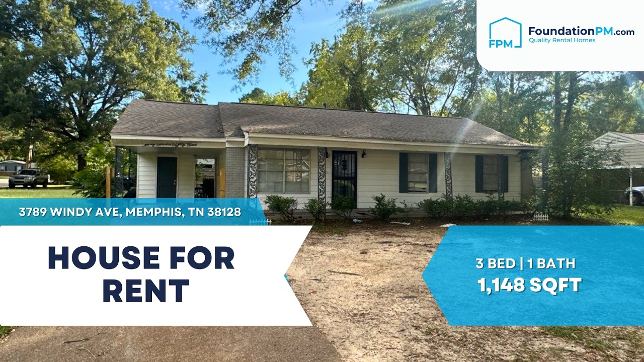 🏡 3789 Windy Ave, Memphis, TN 38128 | Carport & Fenced Yard | FoundationPM.com