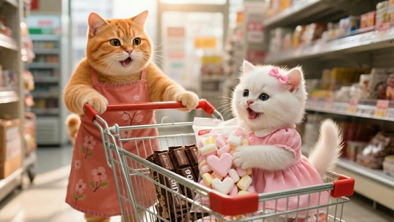 Mama Cat & Kitten Nana Secretly Make Valentine Chocolates to Surprise Papa Cat 💝  Nana's Diary
