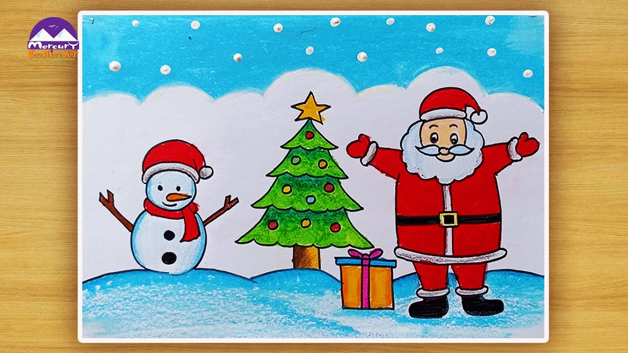 Christmas  drawing for all easy and simple