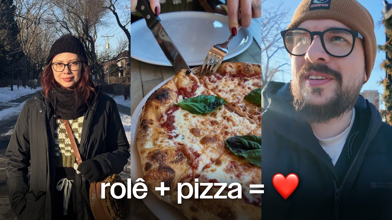 Rolê por Town of Mont-Royal e uma pizzaria tranquila - Vlog