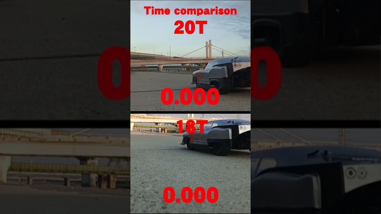 DR10 18T and 20T time test RC Drag Car #rccar#DragCar
