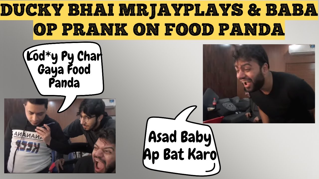 Ducky Bhai - MrJayPlays & BABA OP Prank With Food Panda | Ducky Bhai Change His Voice to Girl