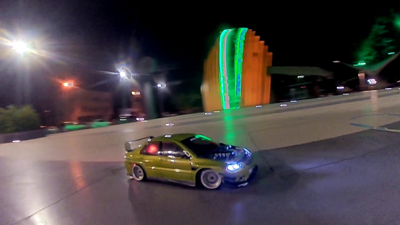 RCdrift car chasing w/ tinywhoop
