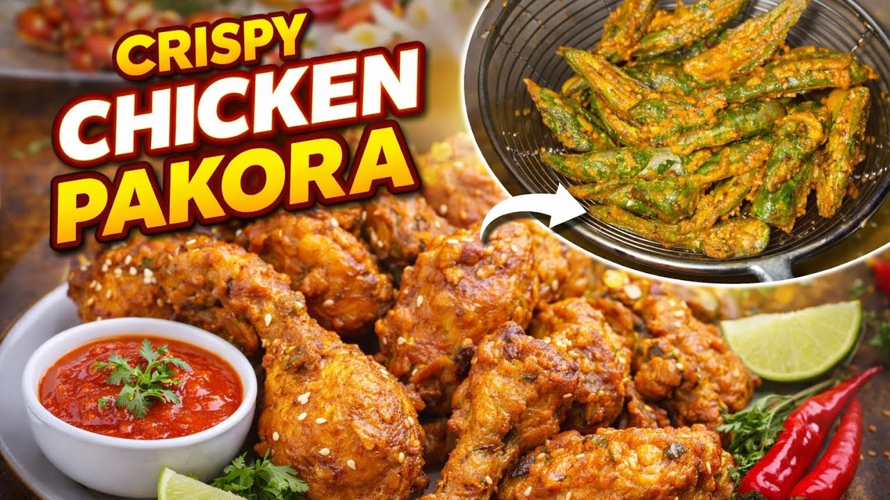 Crispy Chicken Pakora & Green Chili Fry | Easy Iftar Recipe | Samra Hashmi @cookingwithpeace