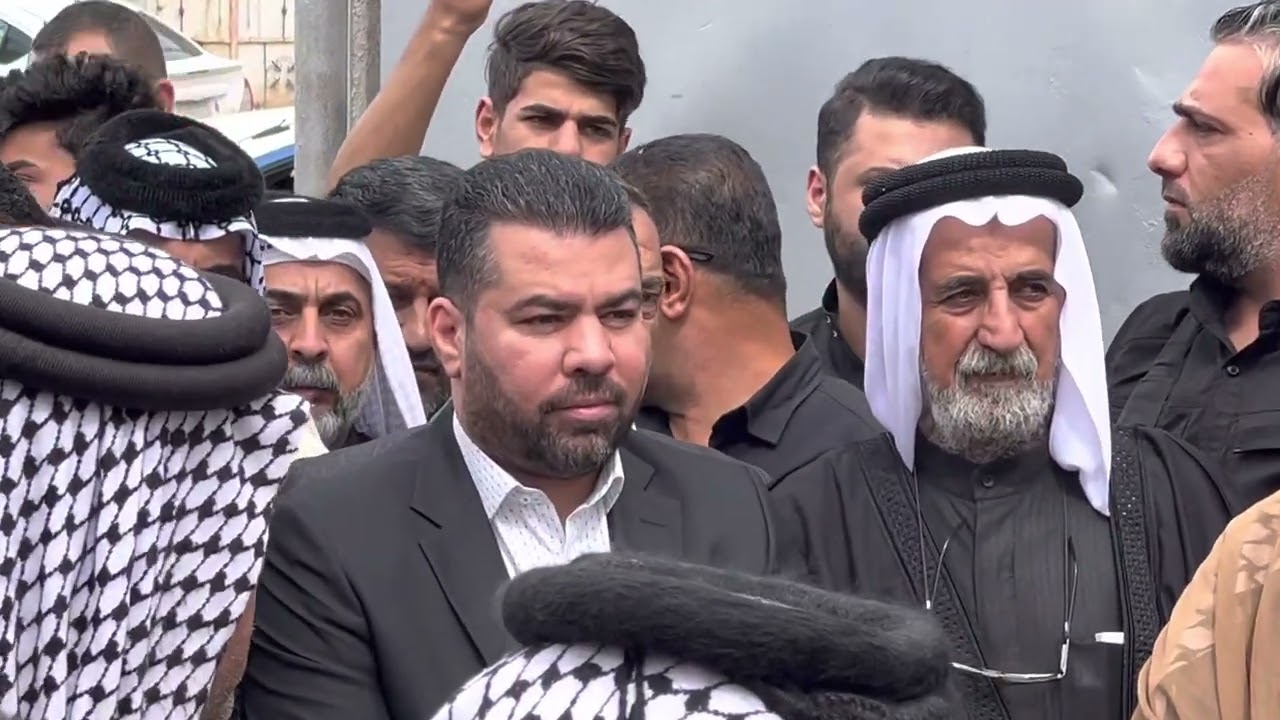 استقبال امير قبيلة مياح الشيخ مهند هلال البلاسم الى ديوان المرحوم عبدالمحسن مصبح الشحماني في البصره