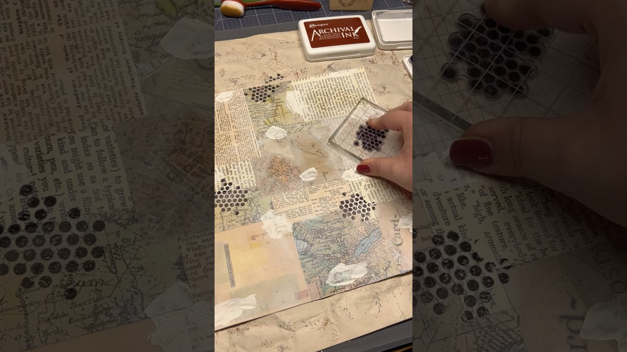 Finishing a mixed media master board! #mixedmedia #junkjournal #papercrafting