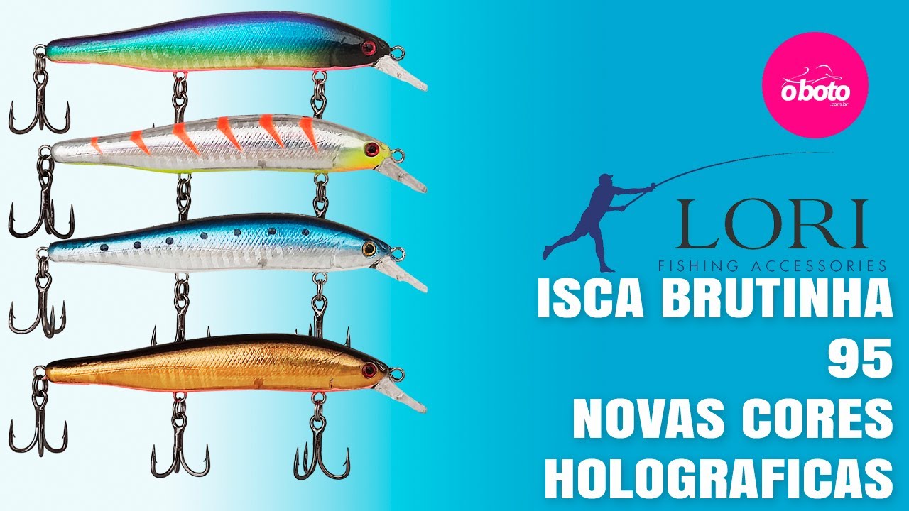 Isca Artificial Lori Brutal( Brutinha )95 Holográfica 9.5 cm 12 Gramas de Meia Água Sinking