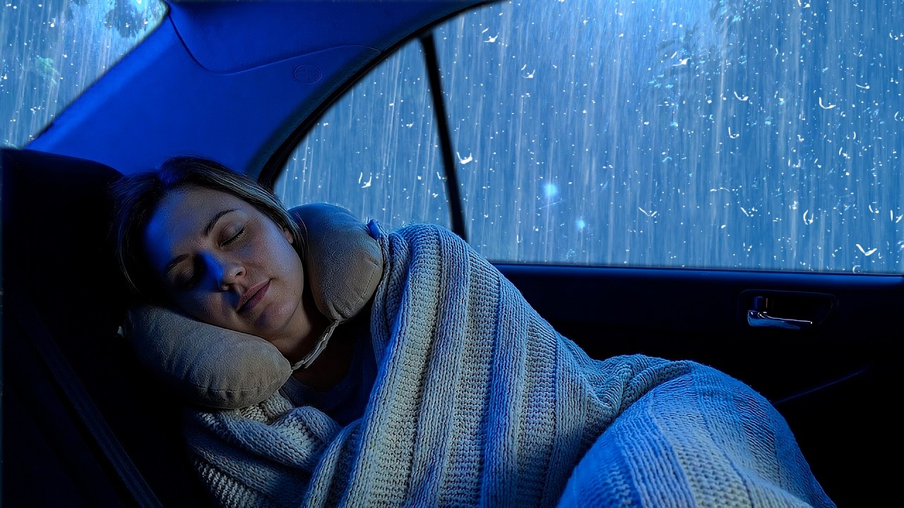 Try listening for 3 minutes - You Will Sleep Soundly with Heavy Rain & Thunder on Cozy Car at Night