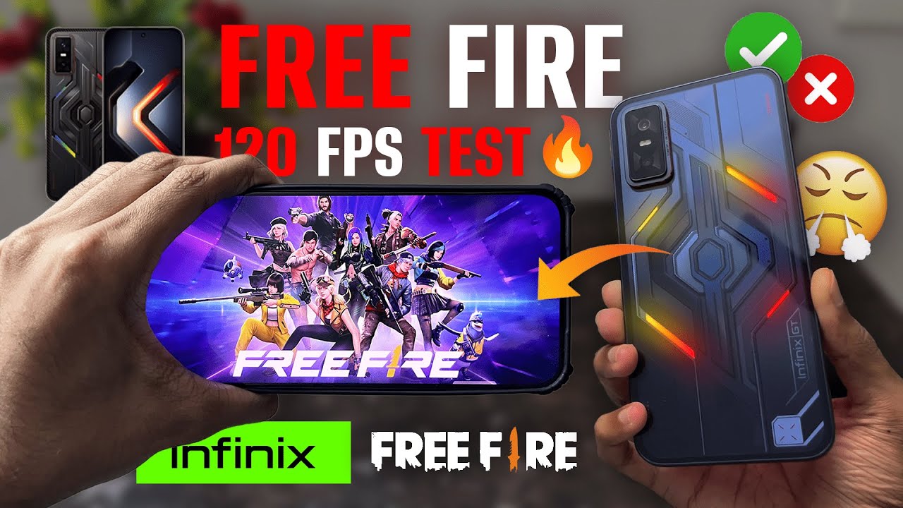 Infinix GT 30 Pro Free Fire 120 FPS Test💀 With FPS Meter | Lag? Heating? Battery Drain?🤔