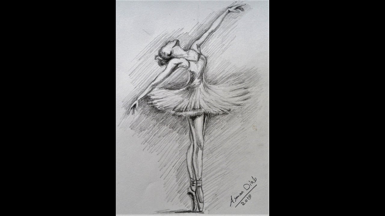 How To Draw a Ballerina Girl | Pencil Drawing Easy like Professional Artist كيف ارسم راقصة البالية