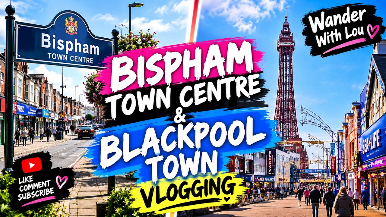 🎡 Exploring Blackpool Town Centre & Bispham/ wander with lou