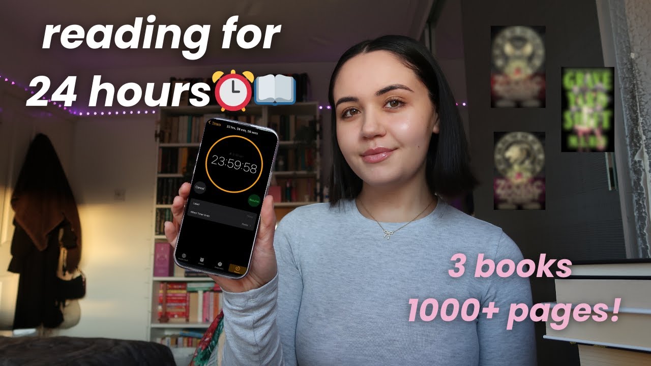 reading for 24 hours ⏰📖 | 3 books, 1000+ pages *24 hour readathon*