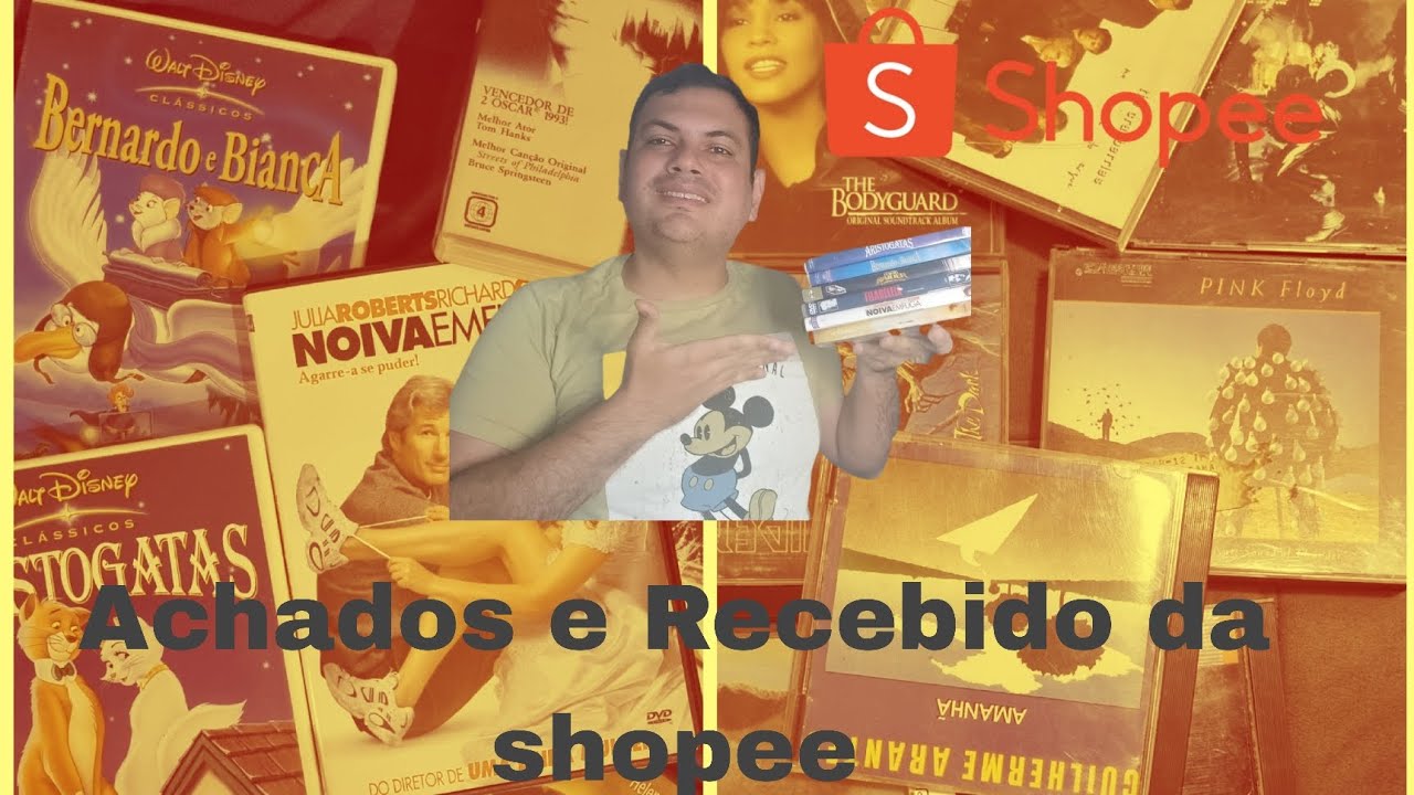 Achados de CDs e dvds e Recebido da shopee