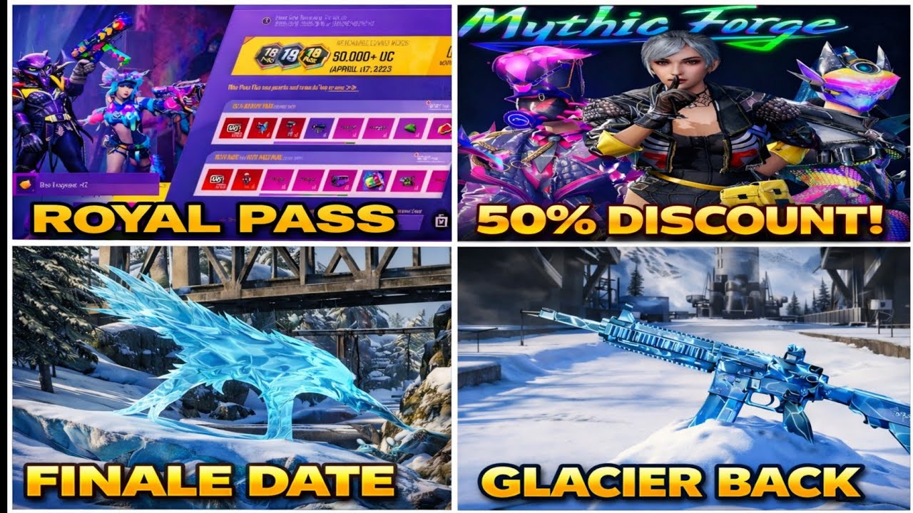 🔴 BGMI NEXT 4.3 ROYAL PASS NEXT MYTHIC FORGE UMP FINALLE DATE M416 GLACIER FINALLE DATE 👍