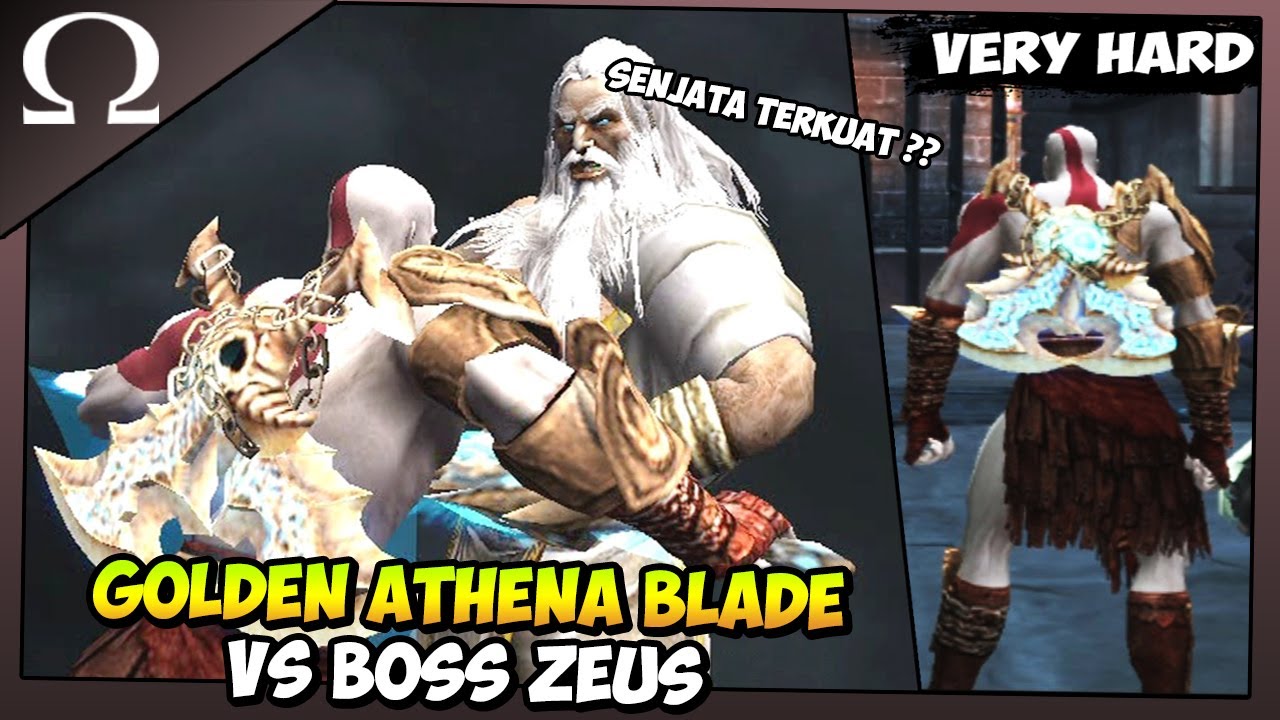 GOLDEN ATHENA BLADE GOD OF WAR 2 MELAWAN FINAL BOSS ZEUS !! - GOD OF WAR 2 (VERY HARD) PS2