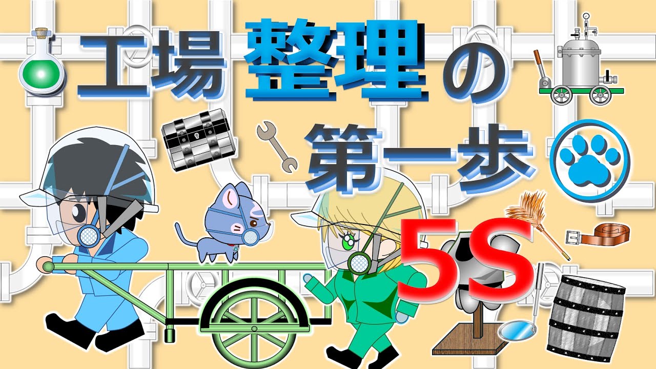 【5S 工場 ”整理”の第一歩！ (5S : Sorting) 】要らないもの集まれ⁉️アニメ(マンガ)とクイズで楽しく解説⛑, #安全活動, #教育, #脳トレ