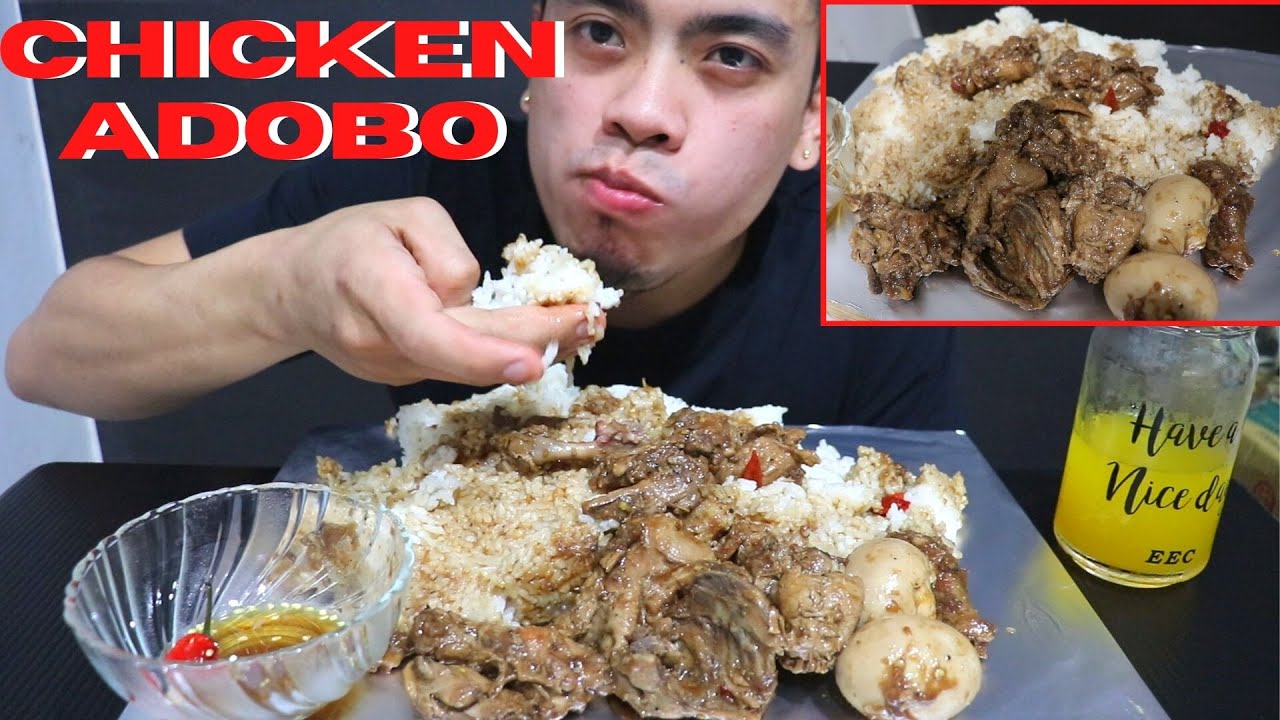 PILIPINO CHICKEN ADOBO MUKBANG (SPICY CHICKEN ADOBO