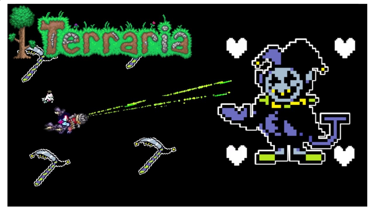 Deltarune's Jevil invaded Terraria... (Jevil Mod Showcase)