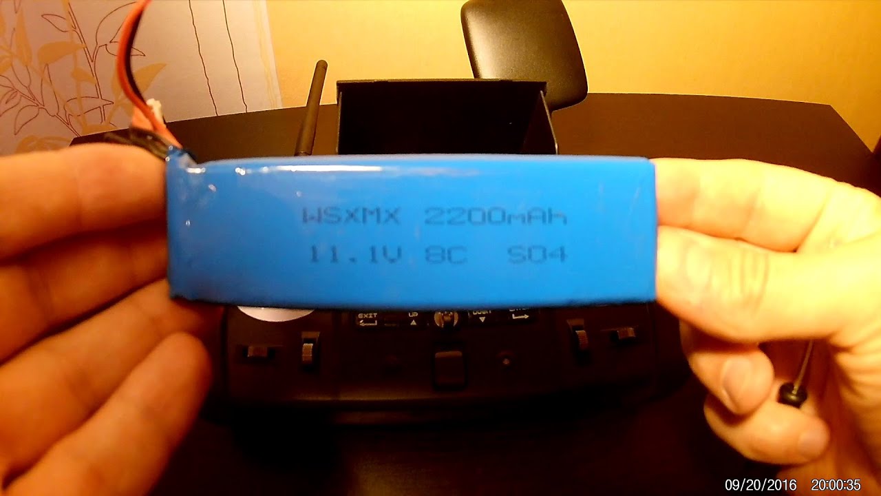 Hubsan H501s  PRO (FPV1) transmitter LiPo battery replacement
