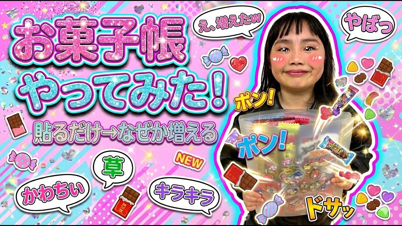 【キラキラ】お菓子帳づくり✨貼るだけで楽しい！