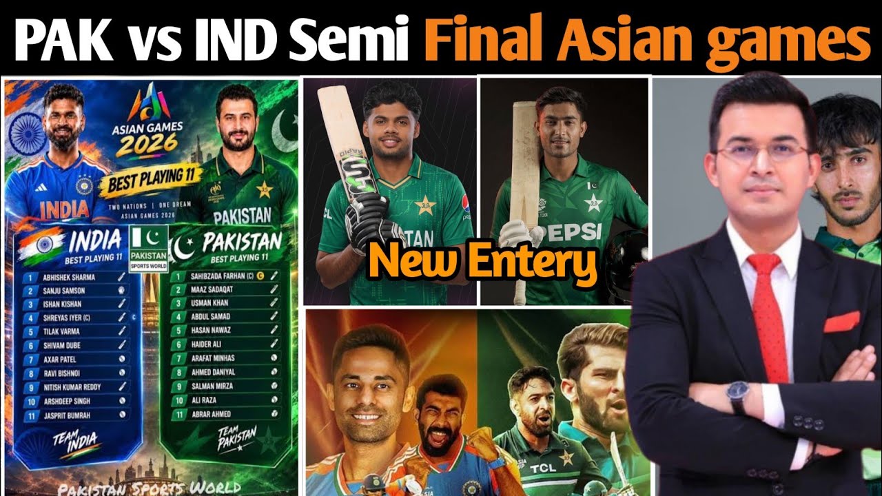 PAKISTAN VS INDIA SEMI-FINAL!  Asian Games 2026 | Confirm Playing 11 & 29 September Mega War!