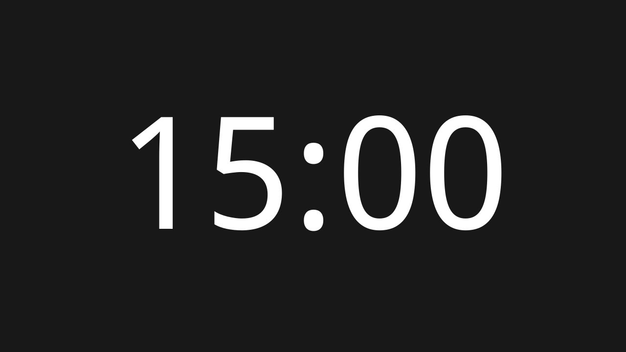 15 Minute Countup [No Copyright Timer]
