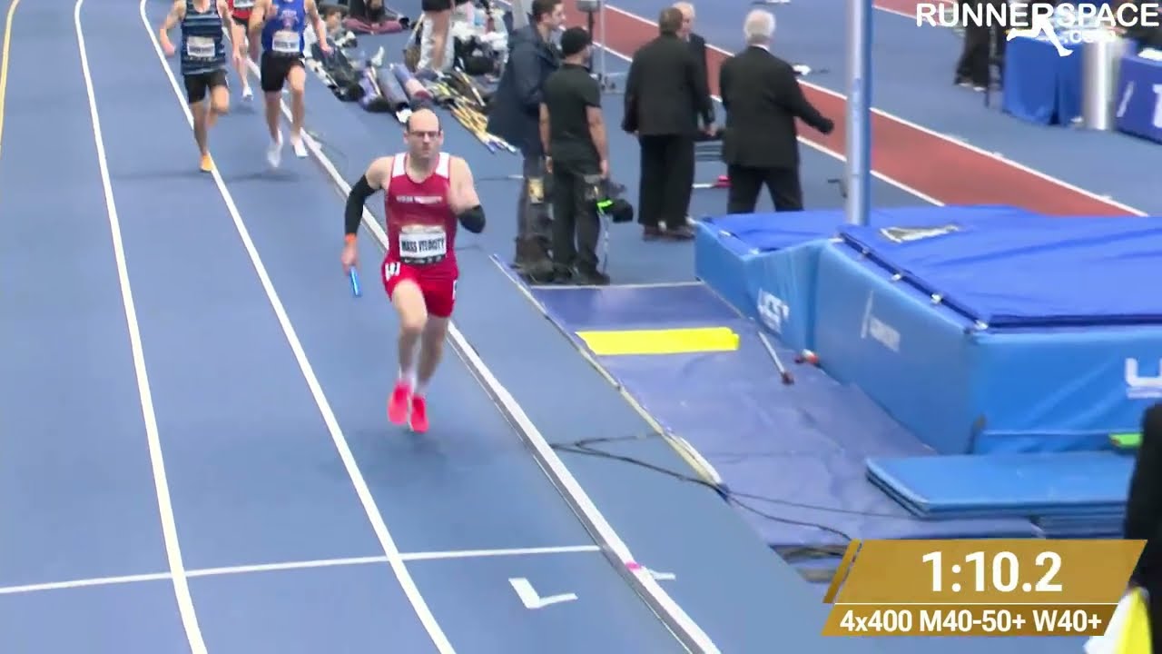 Millrose 2026 M40-M50 and W40 4x400 meter relay