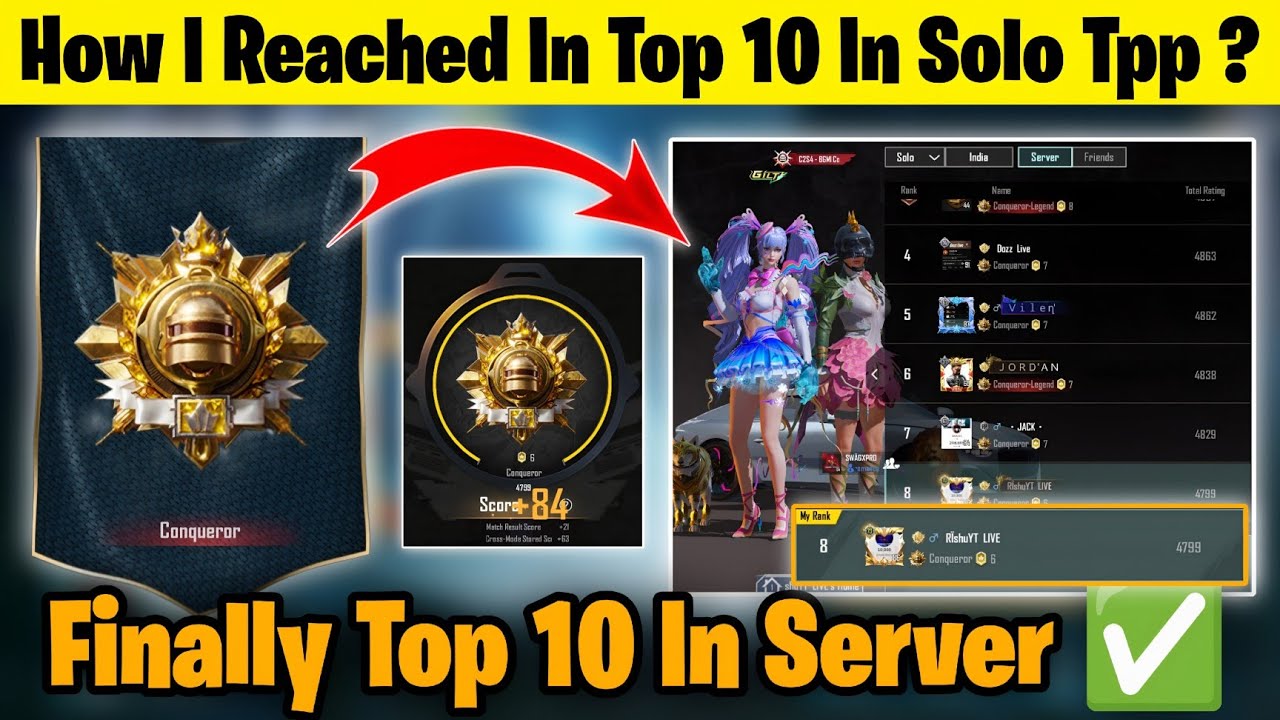 DAY🇮🇳7- Finally Reached Top 10 India in &ldquo;S27&rdquo;| Today&rsquo;s Conqueror Points ⁉️| Easy S27 Tips & Tricks ✅