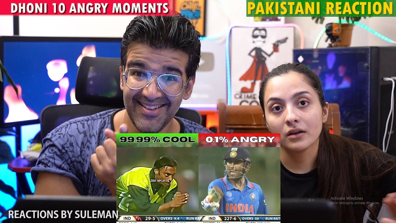 Pakistani Couple Reacts To MS Dhoni 10 Angry Moments In Cricket | Dhoni Lost His Cool