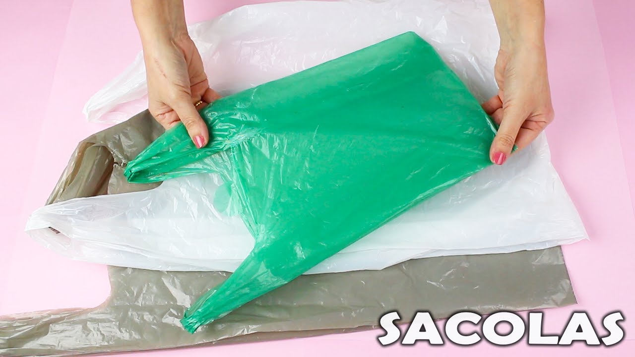 4 IDEIAS INCRÍVEIS  USANDO SACOLAS - DO LIXO AO LUXO