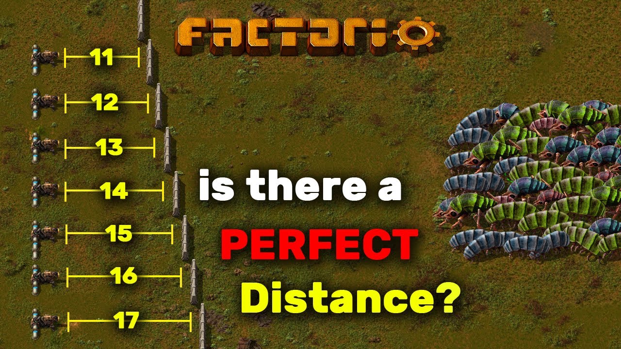 Factorio: What is the Perfect Perimeter Wall Distance?