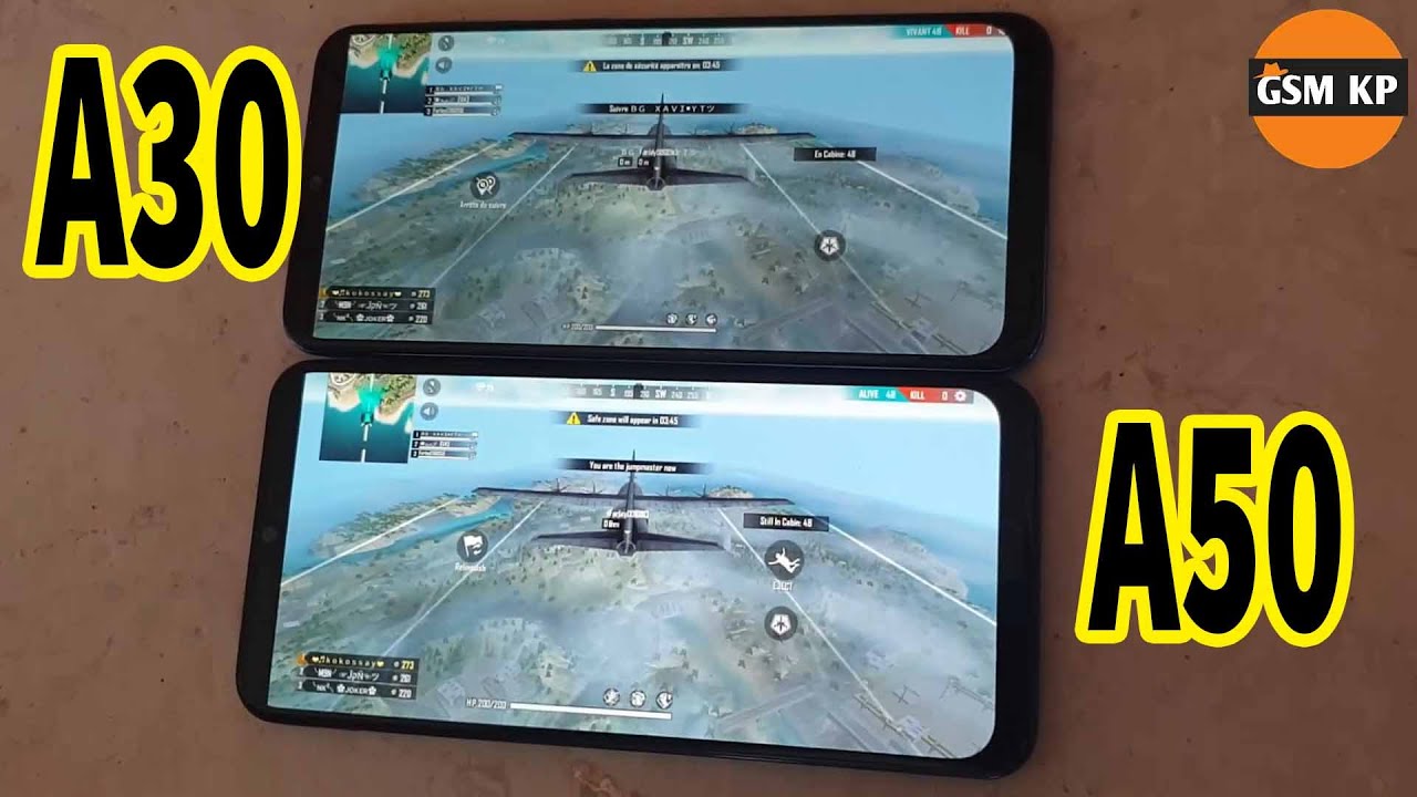 Free Fire Samsung Galaxy A50 vs Galaxy A30 TEST SPEED 2020