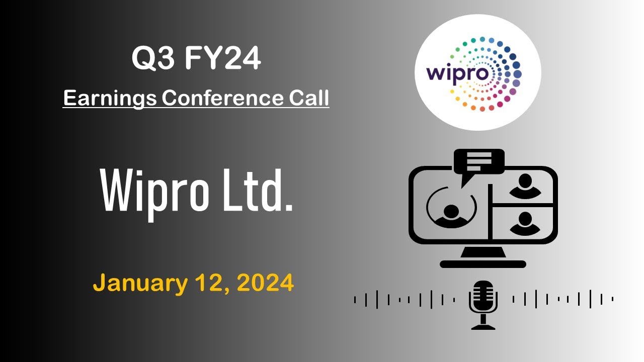 Wipro Ltd. | Q3 Results 2024  | Wipro Q3FY24 | 12 January 2024