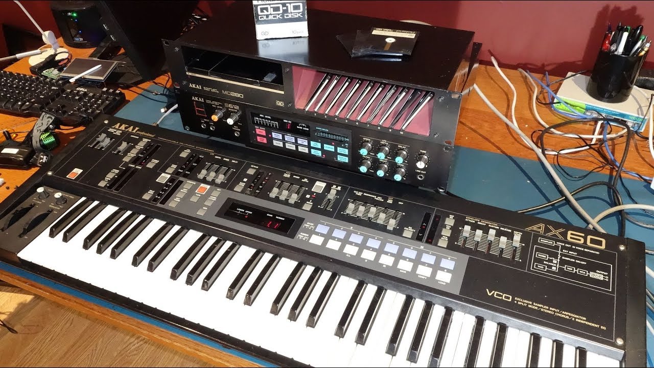 Akai AX60 analog with S612 sampler demo