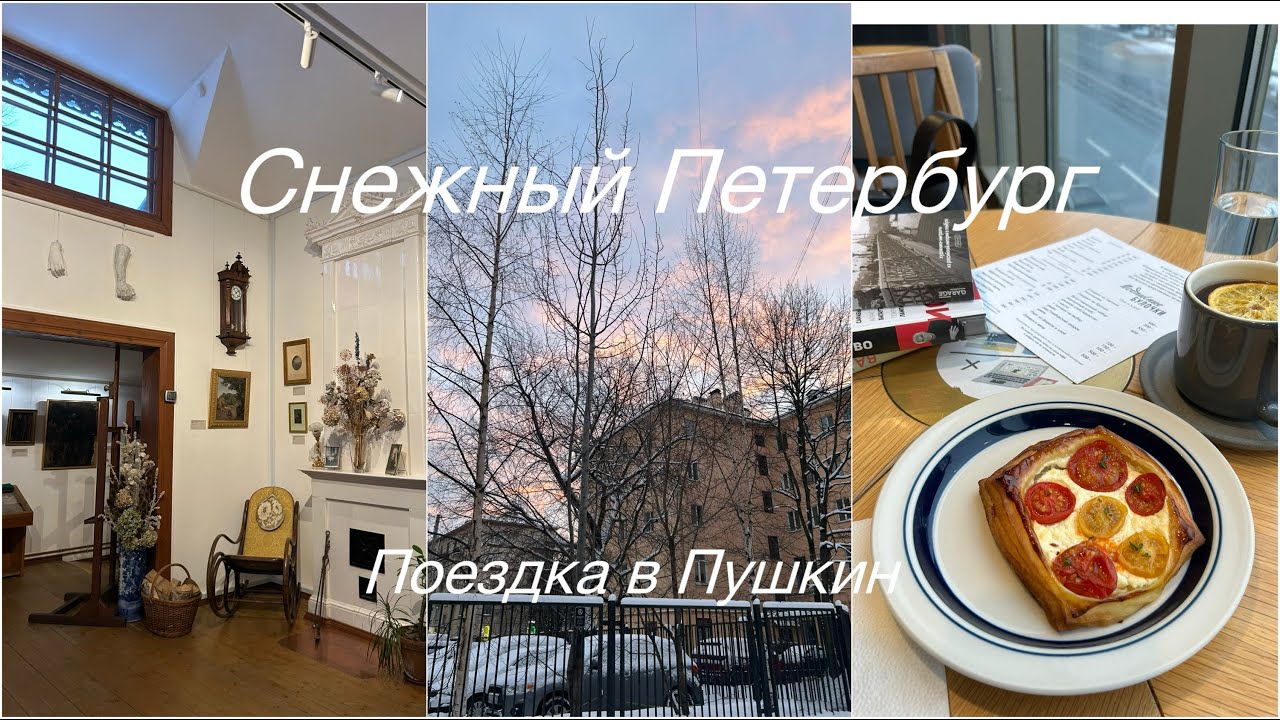 Снежный Петербург и Пушкин