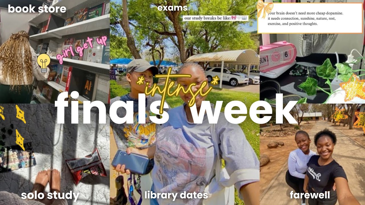 BUSY WEEK 📓: library + class party +exam package +finals week +skin care products #motswanayoutuber