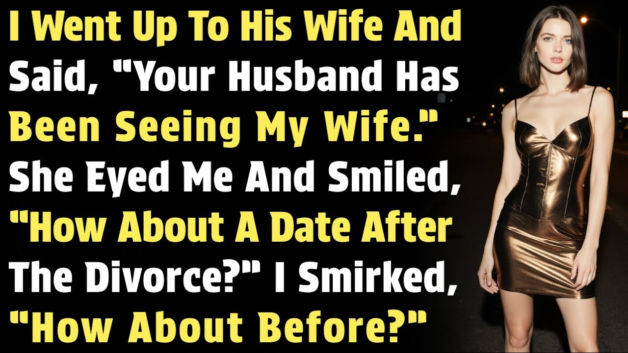 I Went Up To His Wife And Said,“Your Husband Has Been Seeing My Wife.” She Eyed Me And Smiled,“How…