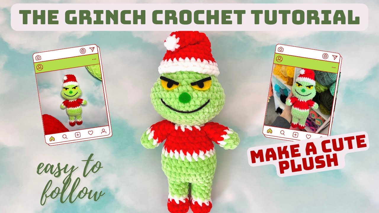 the grinch crochet tutorial easy / christmas amigurumi